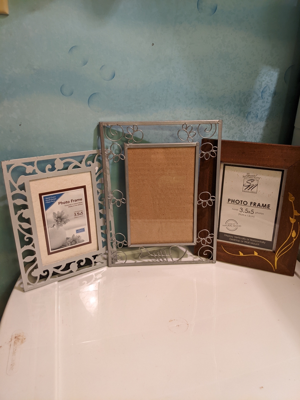 Unbranded Silver Floral Metal Photo Frame - 3.5x5